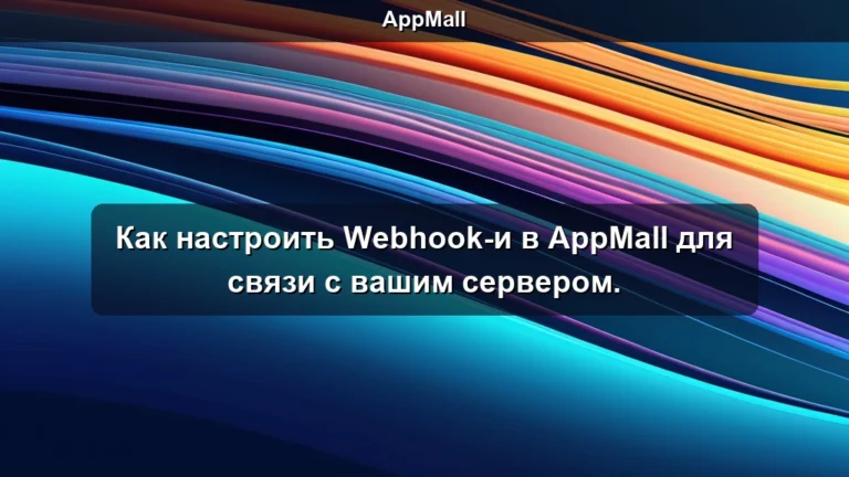 Как настроить Webhook-и в AppMall для связи с вашим сервером.
